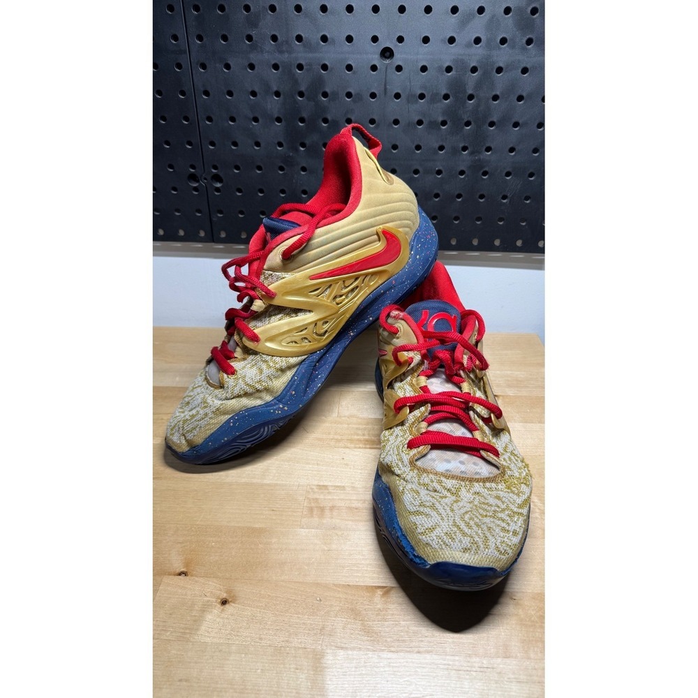Nike KD 15 Olympic Gold Red Blue Basketball Shoes Mens 14 DM1054-700 Durant